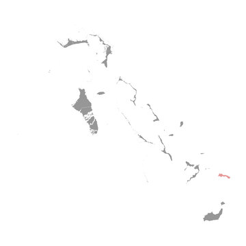 Mayaguana map, administrative division of Bahamas. Vector illustration.