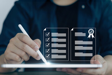 Correct mark for Quality Guarantee  Checkmark  quality assurance and QA  QC control  certification...
