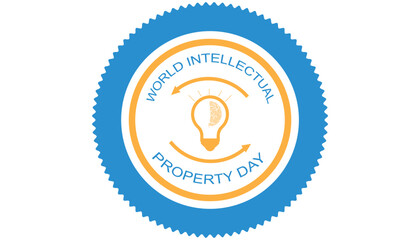World Intellectual Property Day observed every year in April. Template for background, banner, card, poster with text inscription.