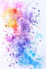 Fototapeta premium Watercolor background with splashes of various colors. Abstract texture made by hands
