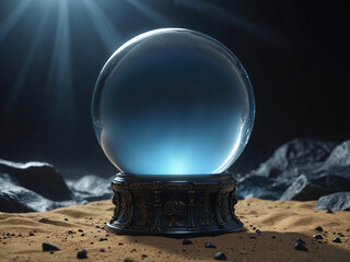Crystal ball of a fortune teller - obrazy, fototapety, plakaty