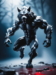 action figure running werewolf - 754207171