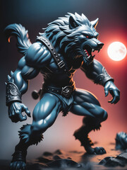 action figure running werewolf