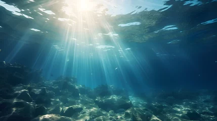 Foto op Aluminium Underwater realistic landscape wallpaper © Oksana