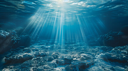 Obraz premium Underwater realistic landscape wallpaper