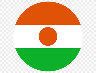 Niger flag button on png or transparent background. vector illustration.  - obrazy, fototapety, plakaty