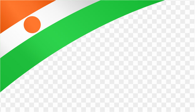 Niger flag wave isolated on png or transparent background. vector illustration.