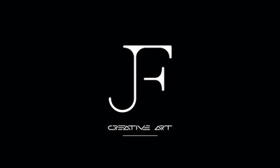 FJ, JF, F, J abstract letters logo monogram - obrazy, fototapety, plakaty
