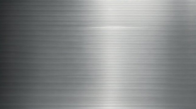 Brushed metal with horizontal lines and shimmering reflections 