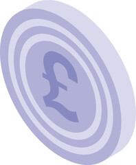 Obraz premium Uk money conversion icon isometric vector. Arrow design success. Shape economy