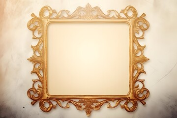 A gold frame with a picture of a frame that says " the name of the artist "

