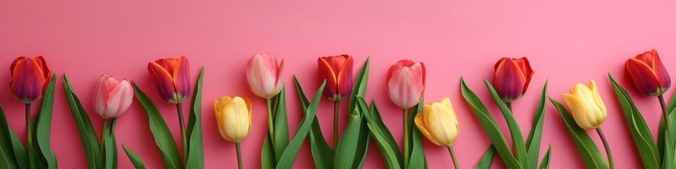 Naklejka premium tulips background.