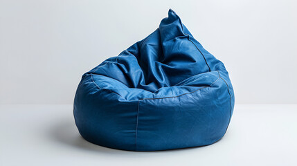 blue bean bag chair, generative ai