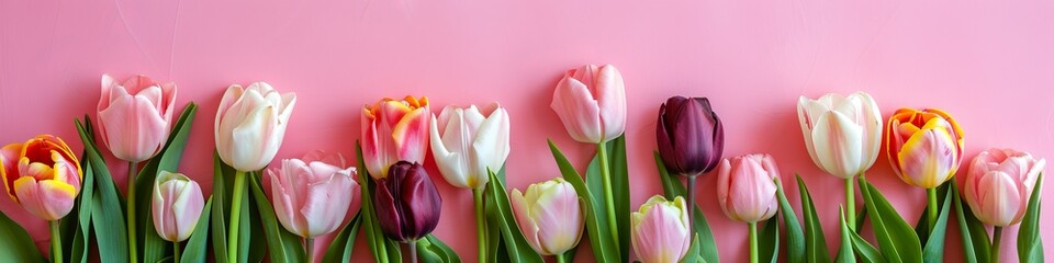 Fototapeta premium tulips background.