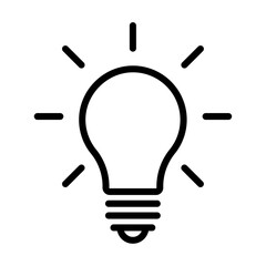 light bulb, idea, lamp outline icon vector. eps 10