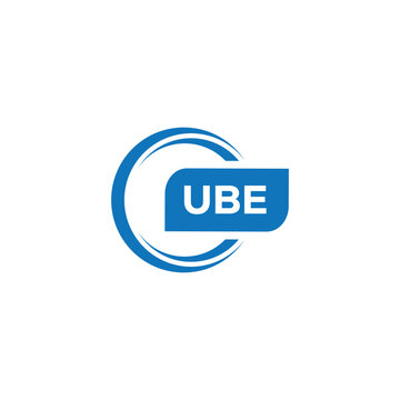 modern minimalist UBE monogram initial letters logo design