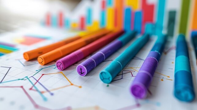 Busniness graph chart for success.