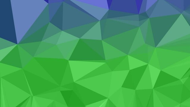 Abstract Cinematic Odyssey: Dynamic Velocity Patterns with Vibrant Low Poly Triangles in Motion Across the Screen