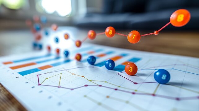 Busniness graph chart for success.