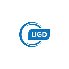 modern minimalist UGYDmonogram initial letters logo design