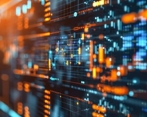 Naklejka premium Abstract Financial Data Visualization 
