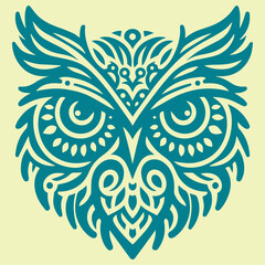 Illustration vector graphic of simple owl pattern design. Perfect for logo design.