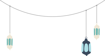 Islamic Lantern and Star Decoration, Hanging Decoration, Doodle, Hiasan Bintang dan Lentera Gantung