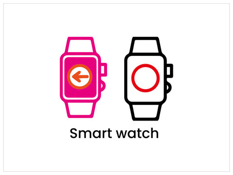 Smart watch icon, logo , illustration. 