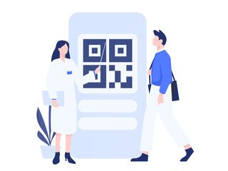 Medical characters fighting the epidemic flat vector concept operation hand drawn illustration
