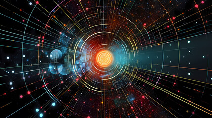 Technology network background, virtual concept