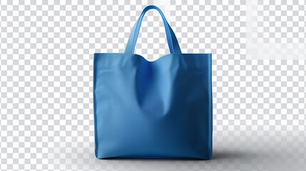 : Blue shopping bag identity mock-up, generative ai
