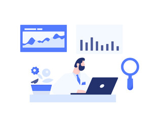 Medical characters fighting the epidemic flat vector concept operation hand drawn illustration
