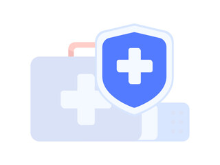 Fototapeta premium Medical characters fighting the epidemic flat vector concept operation hand drawn illustration 