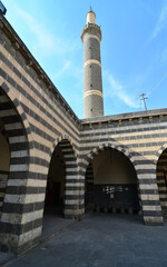 Fototapeta na wymiar Located in Diyarbakir, Turkey, Husrev Pasha Mosque was built in the 17th century.