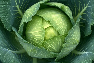 Obraz premium Blossoming cabbage Vibrant green Brassica oleracea, farm fresh and inviting