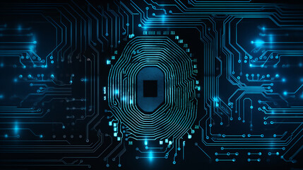 Biometric identification for secure access to healthca - obrazy, fototapety, plakaty