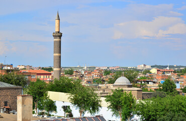 Fototapeta na wymiar Located in Diyarbakir, Turkey, Husrev Pasha Mosque was built in the 17th century.
