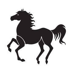 Horse vector on a white background.