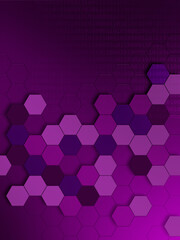 Obraz premium abstract background with hexagons creating different dimensions and colors 