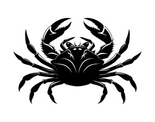 Crab silhouette. Isolated crab