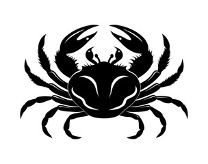 Crab silhouette. Isolated crab