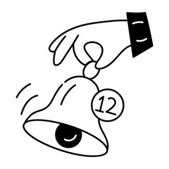 Get linear style icon of notification alert 