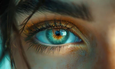 Deurstickers close up of eye © Ysr Dora