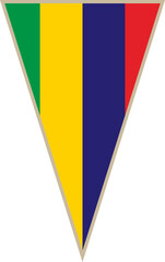 Mauritius triangular flag