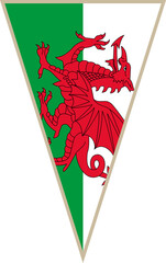 Wales triangular flag