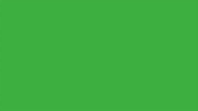 Animation cartoon video loop scribble exclamation mark icon on green screen background