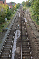 Fototapeta na wymiar Overview of the train tracks