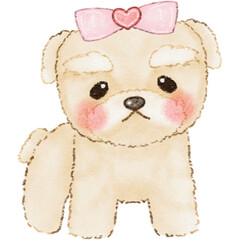 Small Dog Breeds watercolor