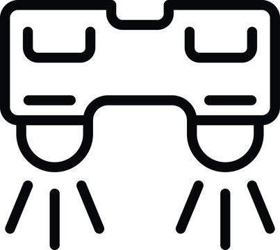 Jet driven propulsion board icon outline vector. Summer jetpack equipment. Aquatic extreme fly platform device