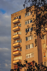 So called Wielka Pyta - Great Panel block of flats in Goclaw area, subdistrict of Praga-Poludnie, Warsaw city, Poland
